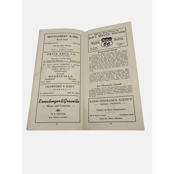 Vintage Sault Ste Marie Tourist Information & Traffic Laws Booklet 1938 Michigan - Picture 7 of 8